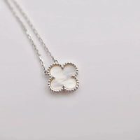 [Aethel jewelry]CLOVER  15MM WHITE MOTHER-OF-PEARL SILVER