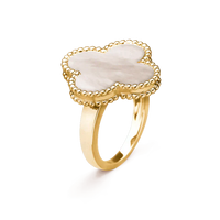 [Aethel jewelry]CLOVER WHITE MOP RING